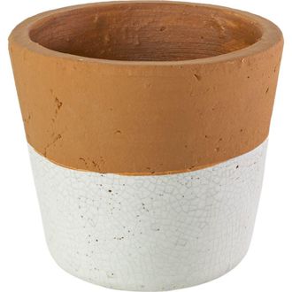 Foreside Home And Garden Terracotta Bottom Dipped Terracotta Planter in Orange at Nordstrom