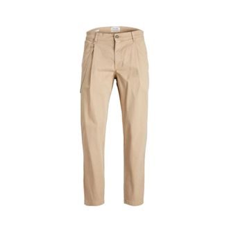 Jack & Jones Wijde Pijp Katoenen Chino Broek - Heren - Chinos - Bruin - W34 L32 - Katoen - Broeken