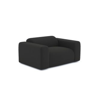 Sia Home Sill&oacute;n de sal&oacute;n tejido boucl&eacute; antracita oscuro