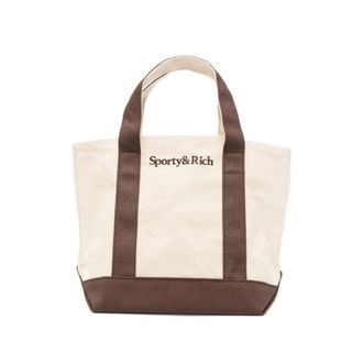 Sporty & Rich Mini Logo-embroidered Tote Bag