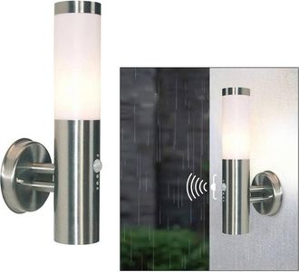 Trade Shop Trade Shop - Applique Led Lampada E27 Parete Sensore Movimento Luce Esterni Giardino Ip44 230v