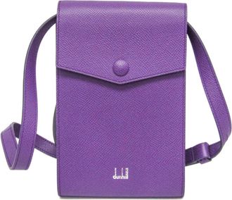Dunhill Cadogan Purple Leather Shoulder Bag (Pre-Owned)