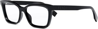 Fendi Glasses, unisex, Black, Size: 52 MM Geometric Optical Frame