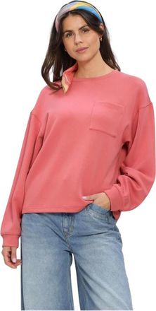 Moss Copenhagen Mschilliana IMA Q Sweatshirt - Dames - Sweatshirts & Hoodies - Roze - Maat: S/M Linnen