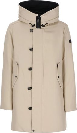 Peuterey Lange Donsjas - Heren - Parka Jassen - Beige - M - Leer - Jassen