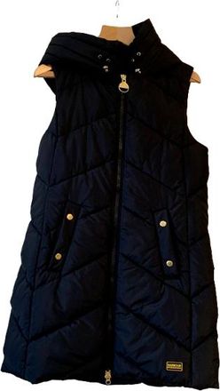 Barbour Black Hooded Gilet Size M