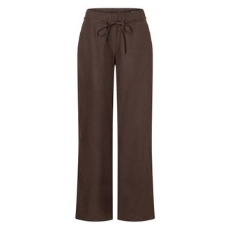 M.A.C Chiara Riem - Dames - Broeken - Bruin - Maat: XL L30 Linnen
