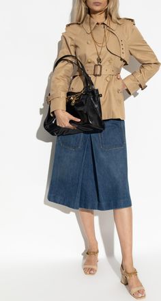 Chloé Short Trench Coat With Belt, Womens, Beige