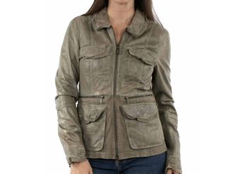 Scully Canvas Leather Jacket In Sage