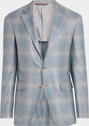Canali Men & apos;s Kei Plaid Single-Breasted Sport Coat