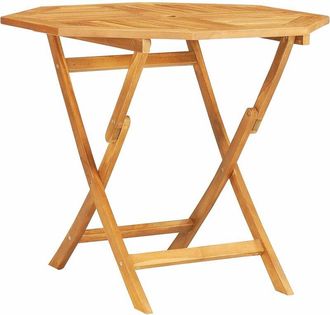 vidaXL Mesa de jardín plegable madera de teca maciza 85x85x76 cm Vidaxl