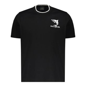 Paul & Shark Paul & Shark, T-Shirts, male, Black, Size: 2XL Crew Neck Cotton T-Shirt