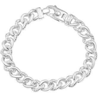 Pompeii3 Mens Braided 14k Gold (56gram) or Platinum (105gram) 9.5mm Link Bracelet 8.5