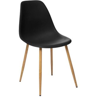 Atmosphera Silla De Comedor Negro - Taho - 47x53x85cm - Polipropileno & Hierro