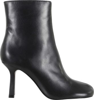 Schutz Brielle Enkellaars - Dames - Laarzen met Hak - Zwart - 40 EU - Leer - Schoenen