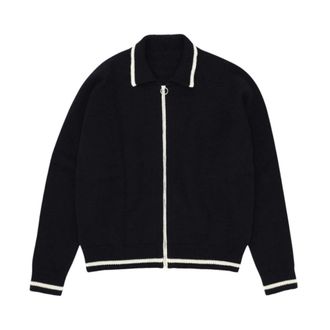 Fortela Zip-through vest - Heren - Sweatshirts & Hoodies - Blauw - Maat: L Wol