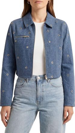 Avec Les Filles Crop Zip Front Jacket