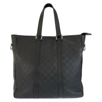 Louis Vuitton Pre-owned Tadao PM Damier Infini Tote Bag - Heren - Pre-owned - Zwart - Maat: ONE Size Leer