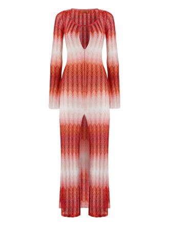 Missoni knit dress - women - Metallised Fibres/Rayon - 38 - Red