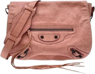 Balenciaga Pre-owned Cross Body Bags, female, Pink, Size: ONE SIZE Pre-owned THE Folk Leather Shoulder Bag
