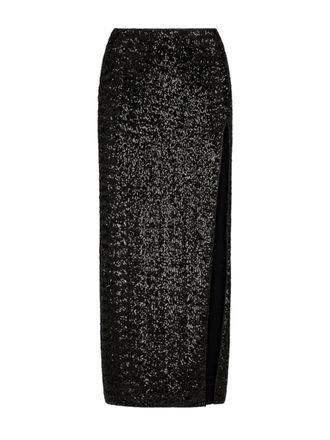 Os&eacute;ree Long Sequin Skirt
