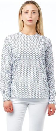 Bagutta Tops met lange mouwen - Dames - Longsleeves - Wit - L - Katoen - Tops