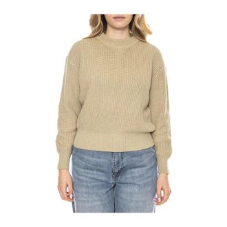 Minimum Ronde hals knitwear - Dames - Ronde hals truien - Groen - L - Katoen - Truien & Vesten