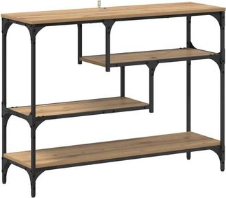 vidaXL Mesa Consola Con Estante Roble Artesanal 100 X 30 X 75 Cm Vidaxl