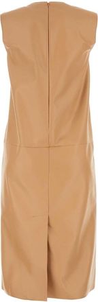 Prada Womens Skin Pink Nappa Leather Dress Naturale Abiti