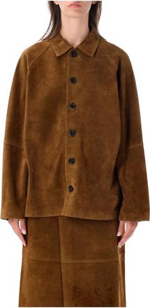 STUDIO NICHOLSON Bowe Jacket - Dames - Jassen - Bruin - Maat: S Leer
