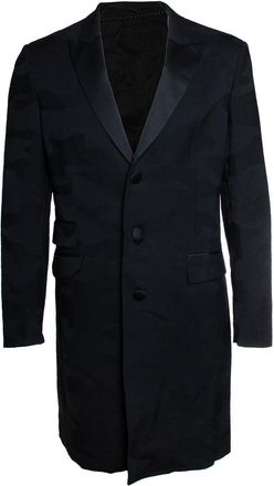 Neil Barrett t, black camo fitted slim blazer coat