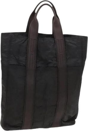 Herm&egrave;s Pre-owned Nylon Tote Bag - Dames - Vintage Shopper - Bruin - ONE Size - Nylon - Vintage