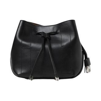 Hogan Leather Drawstring Bucket Bag