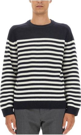 Theory Latho St Crew Montan - Heren - Ronde hals truien - Veelkleurig - XL - Wol - Truien & Vesten