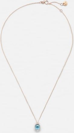 POMELLATO Collana Nudo Mini in oro rosa 18kt con topazio e diamanti