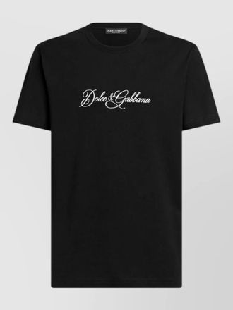 Dolce & Gabbana crew neck short sleeve silk blend shirt