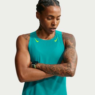 Nike Womens AeroSwift Dri-FIT ADV Running Singlet in Black | IF1252-010