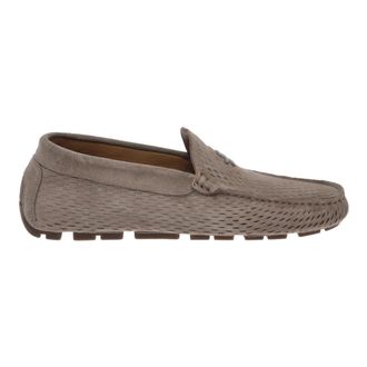 Baldinini Perforated Suede Moccasin - male - Baldinini - Loafers - Beige - 9 1/2 UK - Shoes