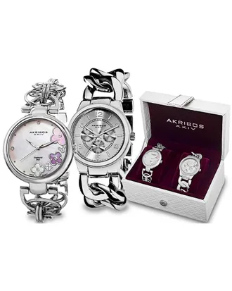 Akribos XXIV Akribos Xxiv Womens 2Pc Watch Gift Set