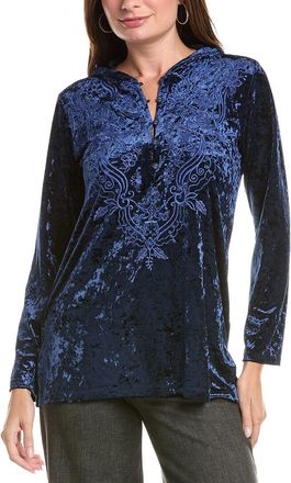 Johnny Was Crushed Velvet Pull-On Hoodie