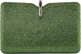 Anna Cecere Clutch con strass - Bags - Mujer - Verde - ONE SIZE