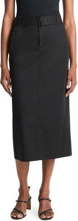 Vince Belted Midi Pencil Skirt in Black at Nordstrom Rack, Size 16 (Similar To 14W-16W)