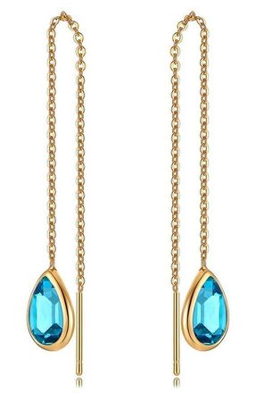 Ettika Barely There Threader Earrings in Aqua at Nordstrom