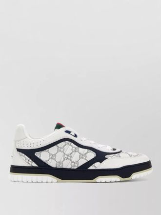 Gucci leather re web sneakers round toe sole
