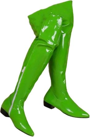 Generic Women Over Knee Patent Leather Boots Winter Business Casual Wedding Party Long Boot