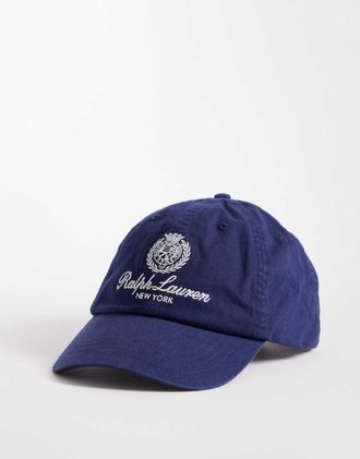 Polo Ralph Lauren Cappellino con visiera e logo blu navy newport