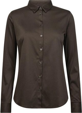 Mos Mosh Shirts - Dames - Overhemden - Bruin - XL - Overhemden
