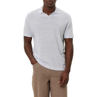 Les Deux Emmanuel Linen & Cotton Polo Sweater in Xenon Blue at Nordstrom Rack, Size Xx-Large