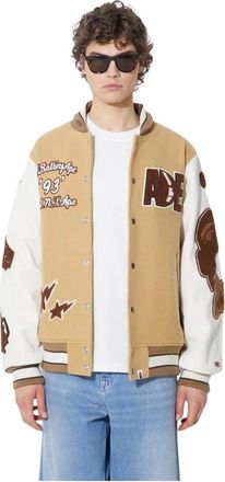 A Bathing Ape Bomber Jassen - Heren - Bomber jackets - Beige - S - Jassen