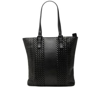 Bottega Veneta Pre-owned Bolso Tote de Cuero Tejido - Pre-owned - Mujer - Negro - ONE SIZE